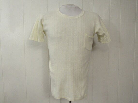 Vintage t shirt, 1960s t shirt, pocket t shirt, ri