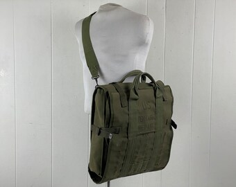 Vintage bag, canvas bag, shoulder bag, messenger bag, Army bag, military bag, tool bag, canvas bag, artist bag, Tent repair, vintage luggage