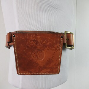 Vintage Abercrombie & Fitch, vintage leather, vintage belt, hunting belt, gun holder, ammo belt, vintage clothing, small, medium, large image 3