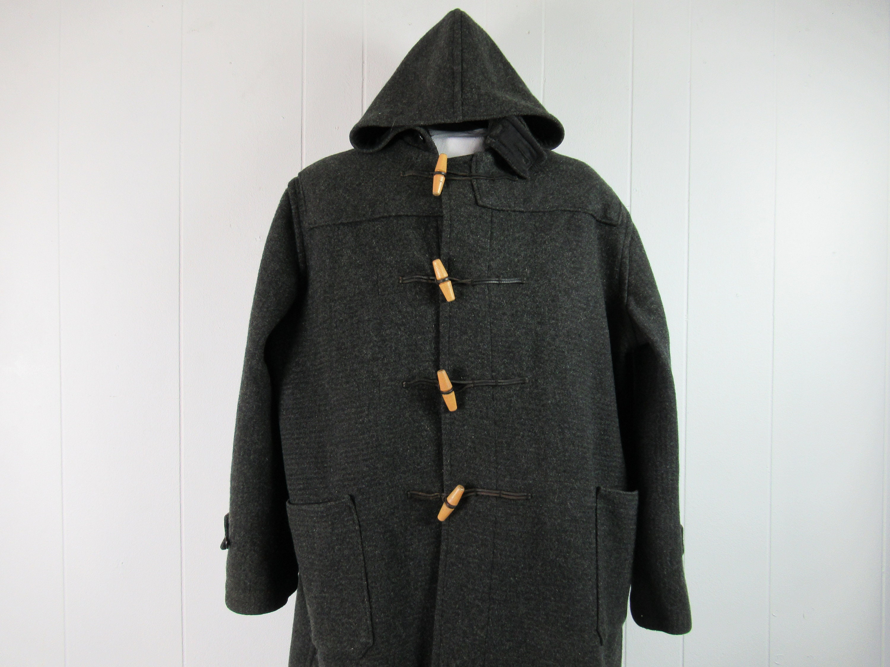 Vintage Coat, Duffle Coat, 1960s Coat, Toggle Coat, Hooded Coat, Mod Coat, England, Vintage Clothing, Size XL - Etsy Vintage Coat, Duffle Coat, 1960s Coat, Toggle Coat, Hooded Coat, Mod Coat, England, Vintage Clothing, Size XL - Etsy