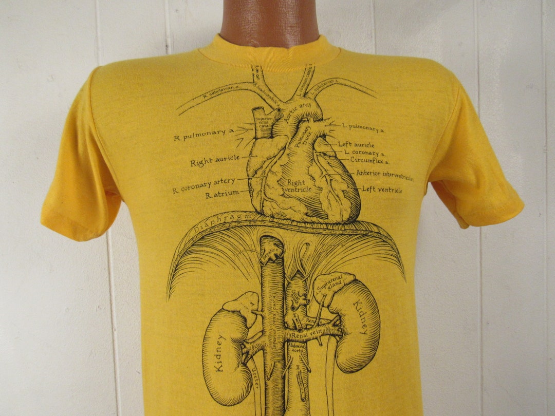 Vintage T Shirt, Leslie Arwin, S, Anatomy T Shirt, 1970s T Vintage T Shirt, Leslie Arwin, S, Anatomy T Shirt, 1970s T