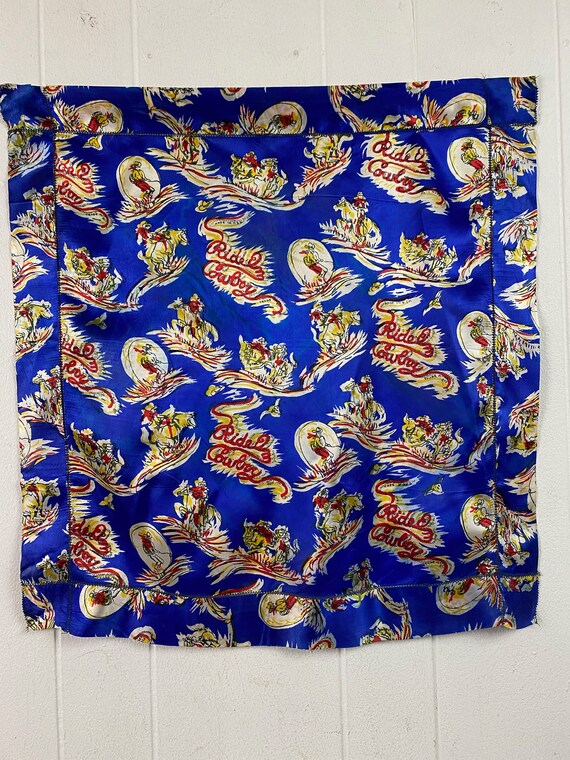 Vintage bandana, 1940s bandana, cowboy bandana, c… - image 2