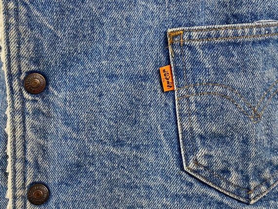 Vintage denim vest, size large, vintage Levi's ve… - image 4