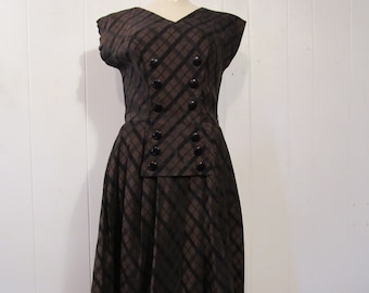 Vintage dress, 1950s dress, Rockabilly Dress, vintage clothing, small