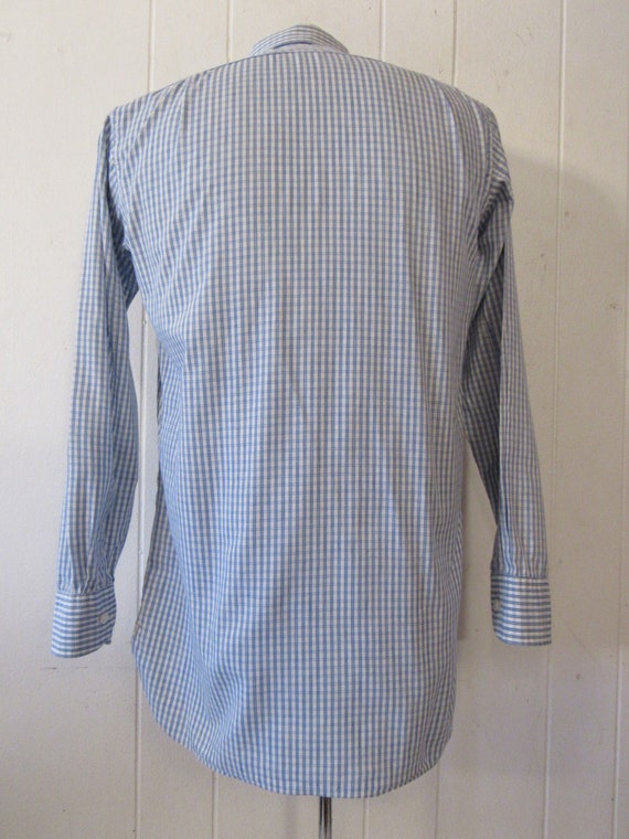 Vintage shirt, 1940s shirt, button down shirt, bl… - image 4