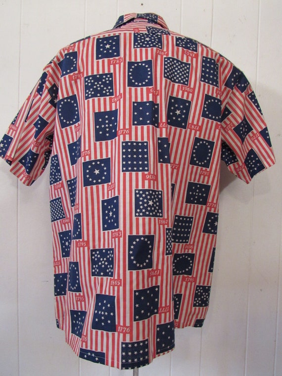 Vintage shirt, flag shirt, 1970s shirt, Kmart shi… - image 5