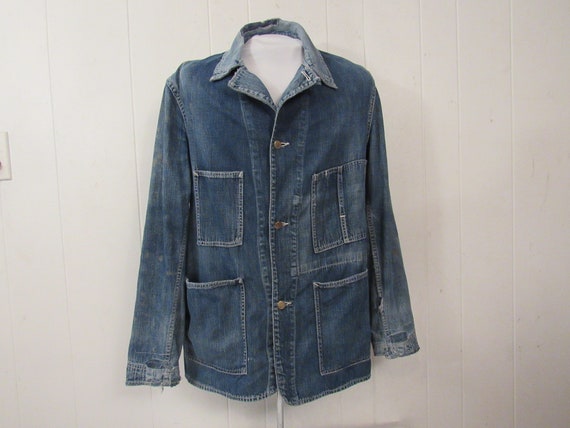 Vintage jacket, 1940s denim jacket, work jacket, b
