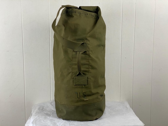 Vintage Bag, 1940s Bag, U.S. Army Bag, Vintage Duffle, Duffel Bag