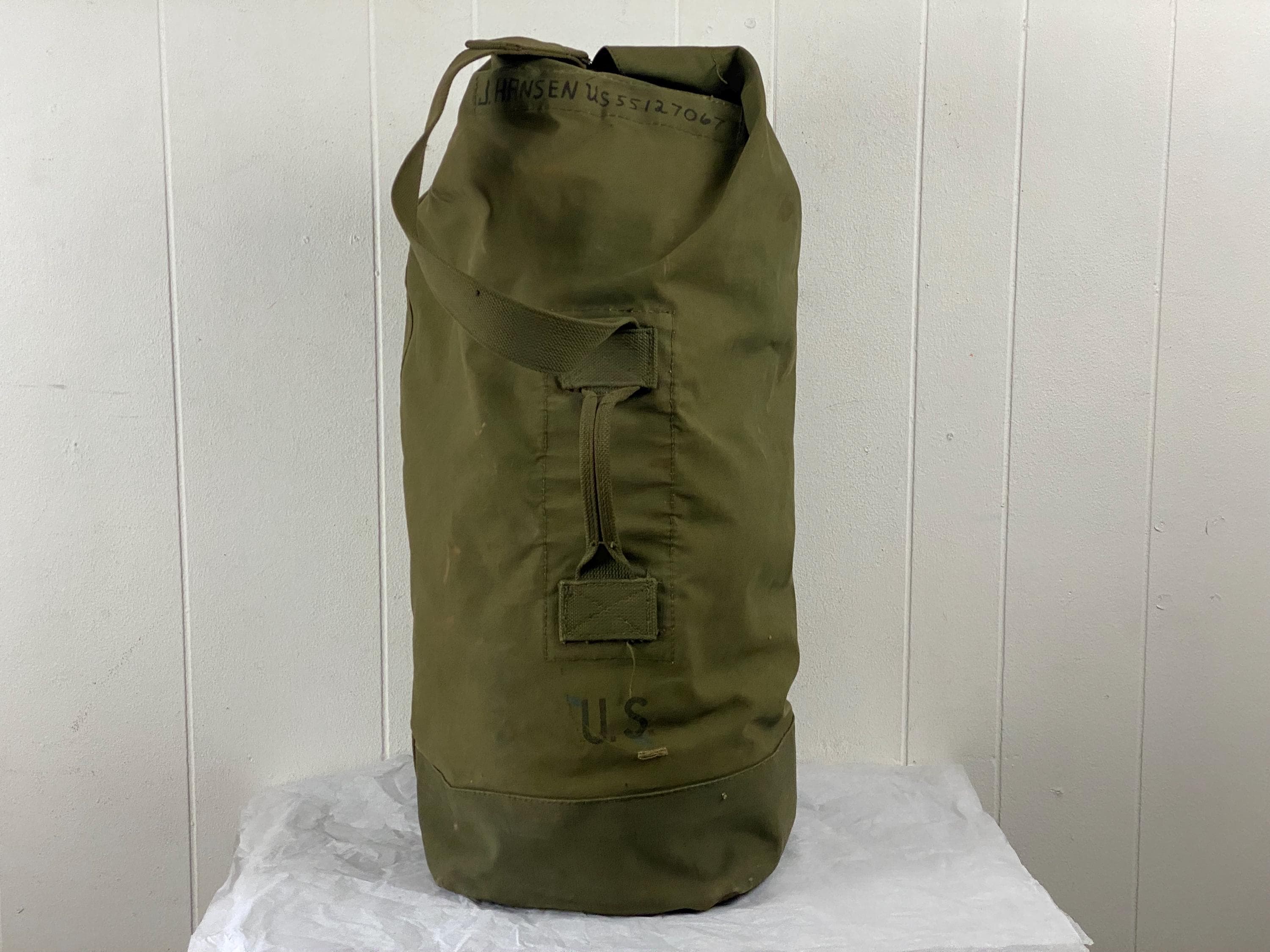 Vintage Bag, 1940s Bag, U.S. Army Bag, Vintage Duffle, Duffel Bag