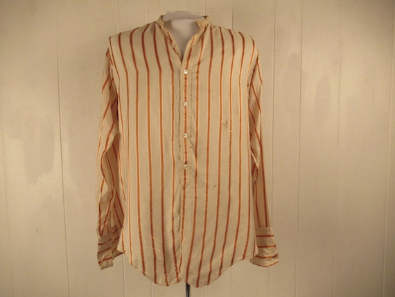 Vintage shirt, 1900s shirt, striped shirt, silk sh