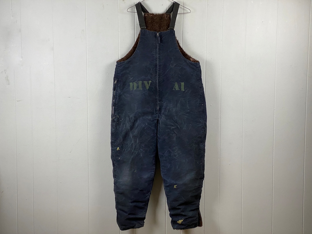 Vintage Overalls, Size Large, U.S. Navy Overalls, 1940s