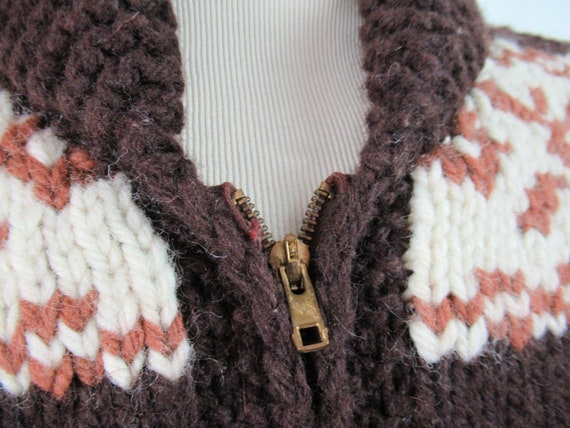 Vintage sweater, 1950s sweater, Cowichan sweater,… - image 3