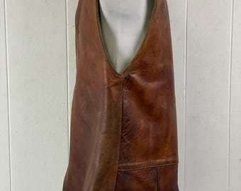 ヴィンテージベスト、Sサイズ、1910年代のベスト、レザーベスト