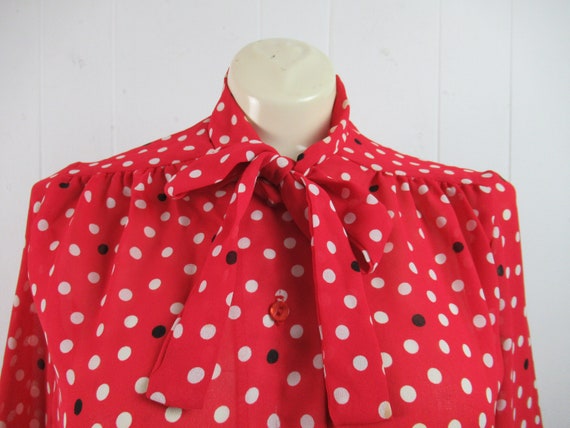 Vintage outfit, polka dot skirt suit, skirt and b… - image 3
