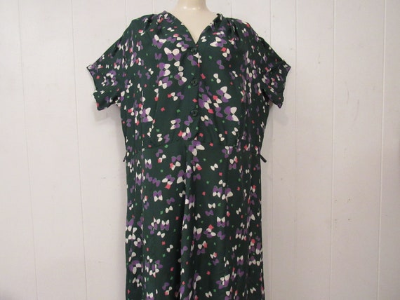 Vintage dress, Rayon dress, butterfly dress, Rocka