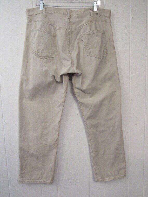 Vintage Levis pants, big E Levis pants, white den… - image 5