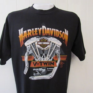 Vintage t shirt, Harley Davidson t shirt, 1980s t shirt, V twin, vintage clothing, size extra large