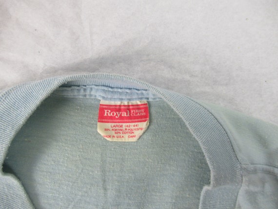 VINTAGE t shirt, 1970s t shirt, Camp Not a Wheeze, non Covid shirt, vintage clothing, size large, shirt, L View 4
