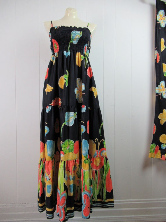 Vintage dress, 1970s dress, butterfly dress, summ… - image 3