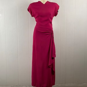 Vintage dress, size medium, 1930s dress, 1940s dress, rayon dress, rose pink dress, Rockabilly dress, swing dress, vintage clothing