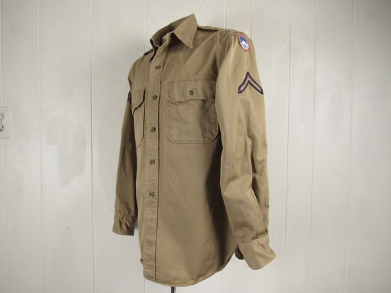 Vintage shirt, military shirt, 1940s shirt, WWII s