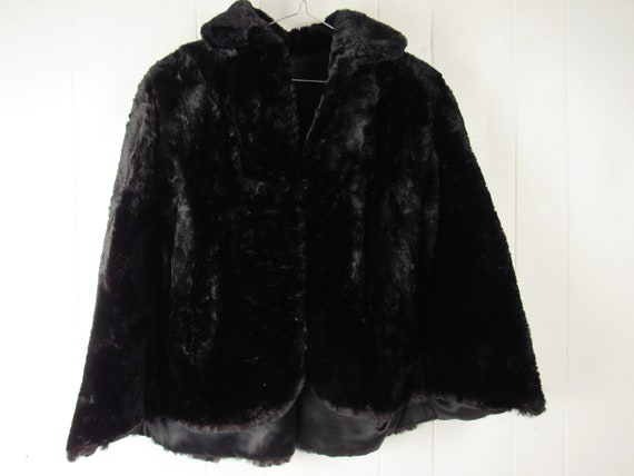 Vintage cape, 1940s cape, fur cape, sheared beave… - image 9