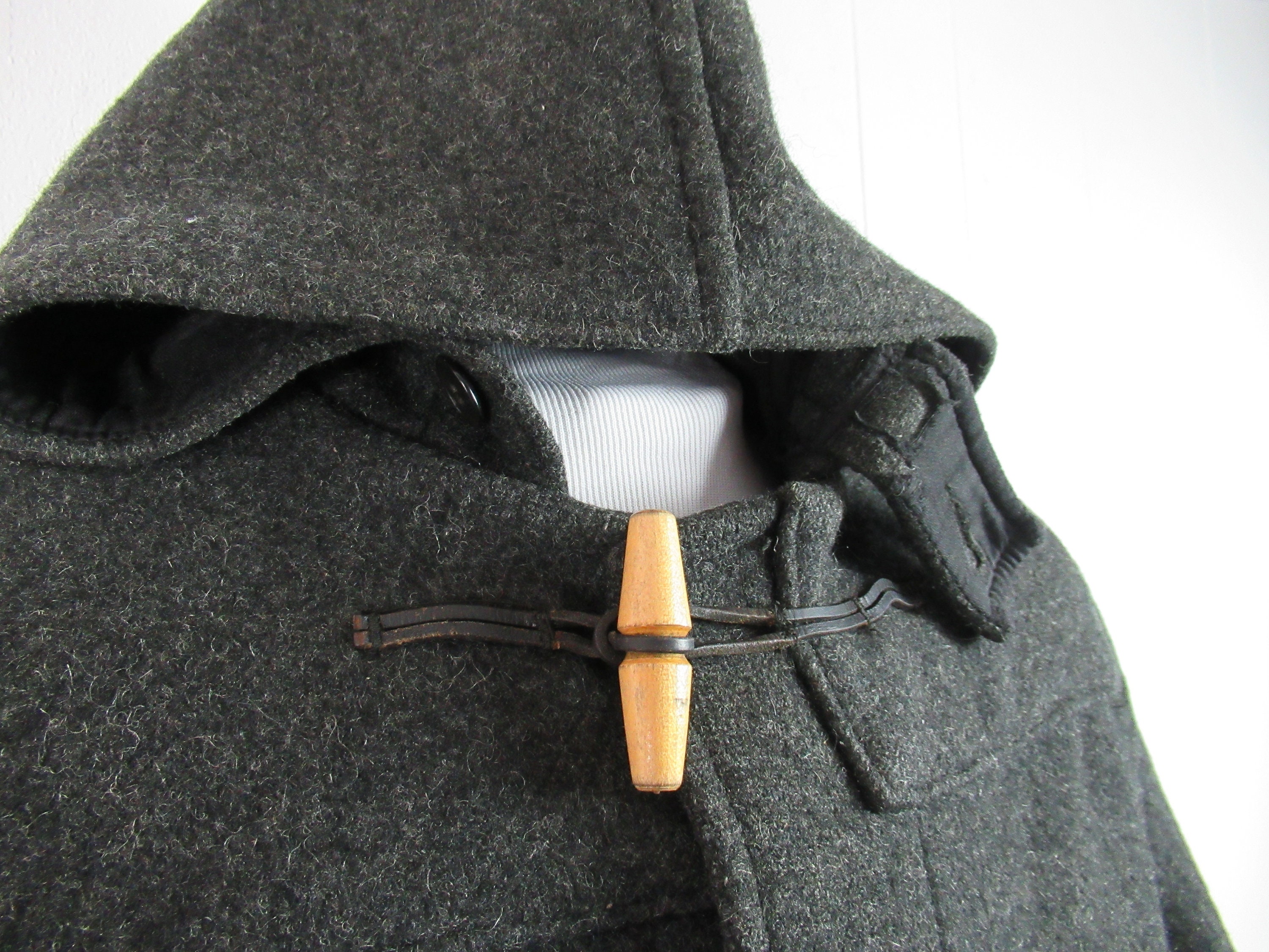 Vintage Coat, Duffle Coat, 1960s Coat, Toggle Coat, Hooded Coat