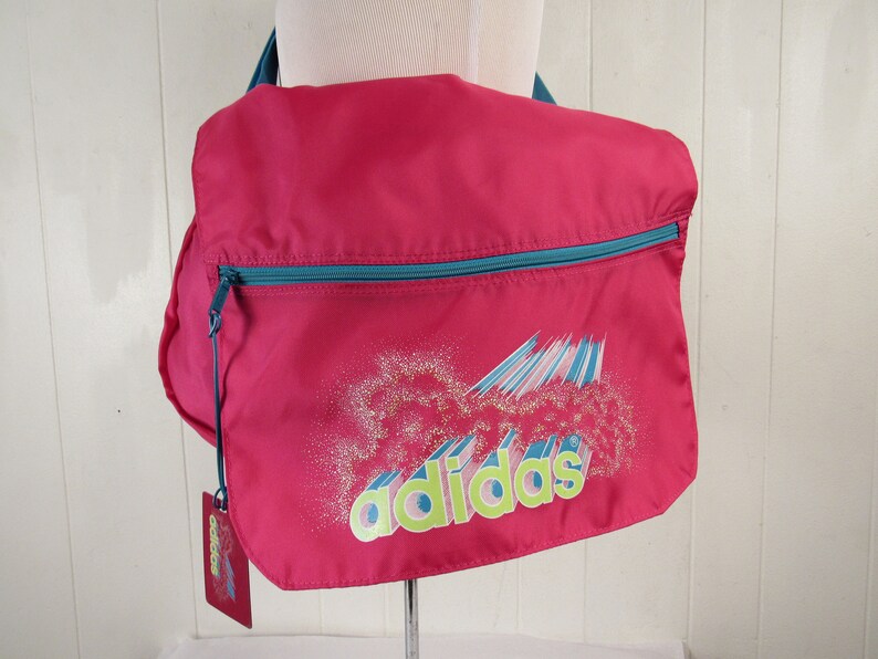 Vintage messenger bag, Adidas shoulder bag, 1980s Adidas bag, vintage Adidas, vintage luggage, vintage clothing, NOS image 2