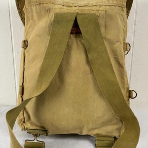 Vintage Backpack, 1950s Backpack, Canvas Bag, Canvas Russack, 1950s Bag ...