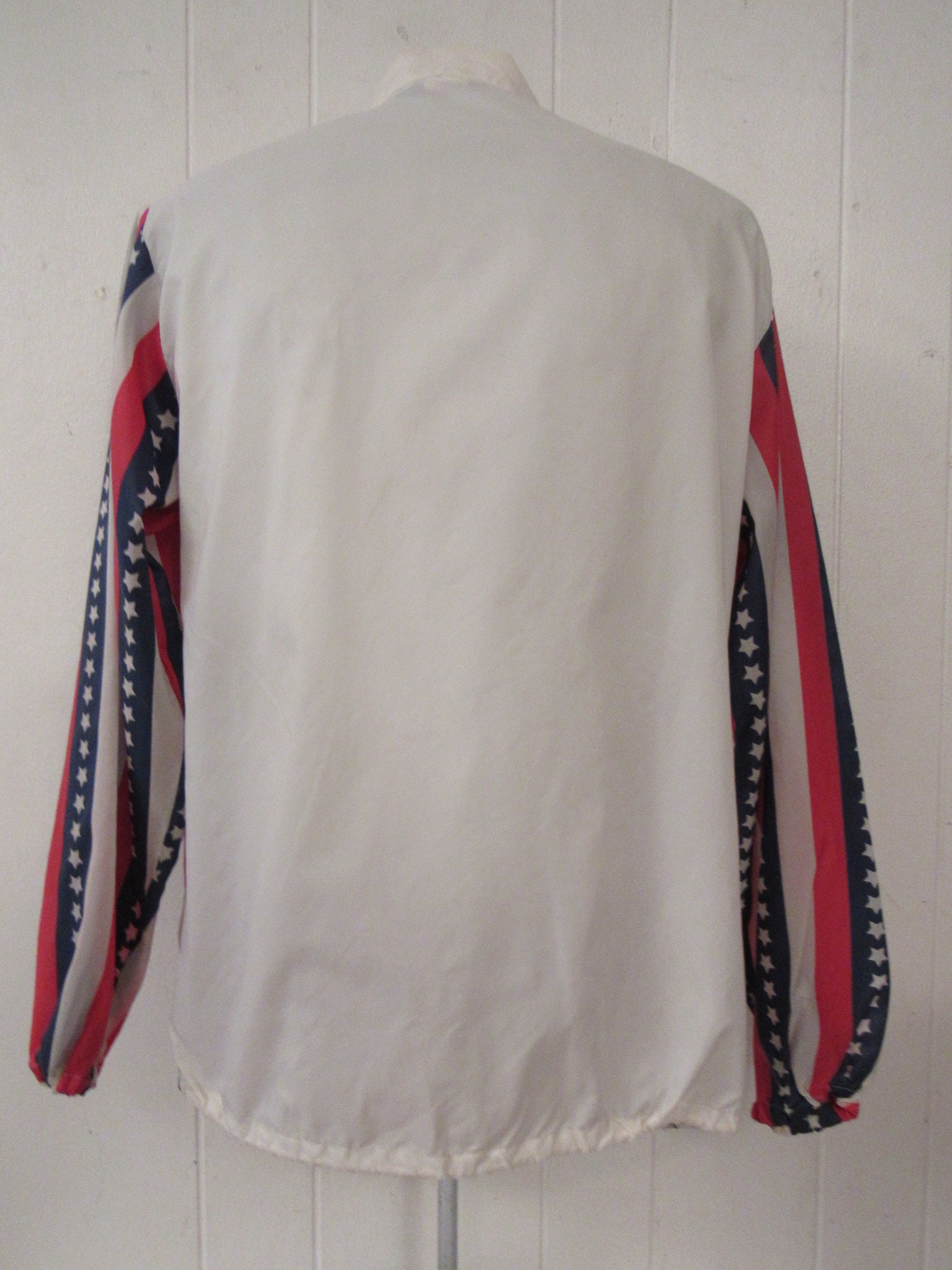 Vintage Jacket, Flag Jacket, Racing Jacket, Red White and Blue, Racing ...