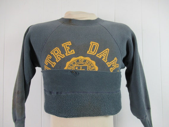 Vintage sweatshirt, Notre Dame sweatshirt, 1950s … - image 7