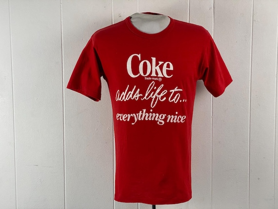Vintage T Shirt, Size XL, 1970s T Shirt, Coke T Shirt, Coca Cola T