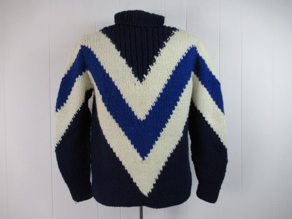 Vintage sweater, 1950s sweater, chevron sweater, b