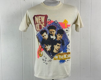 Vintage t shirt, size small, New Kids on the Block t shirt, 1990s t shirt, band t shirt, concert t shirt, vintage clothing