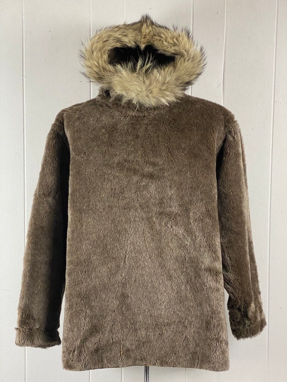 Vintage coat, size XL, 1960s parka, furry coat, h… - image 2