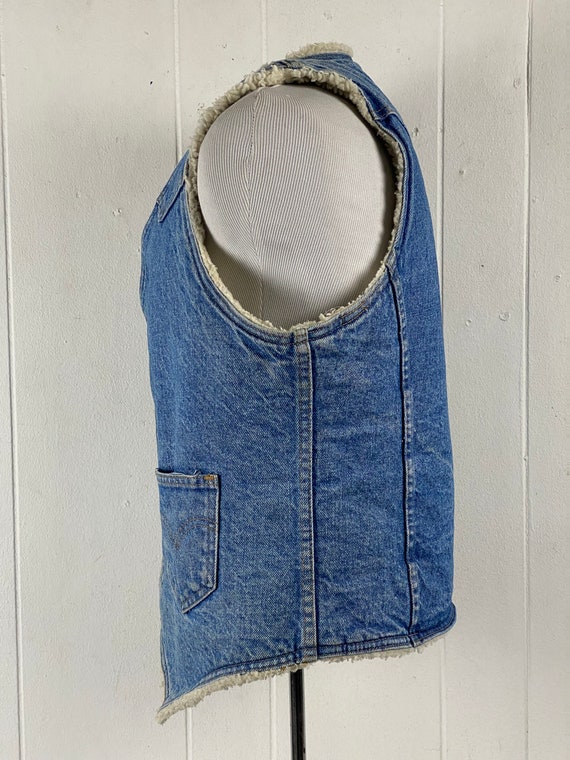 Vintage denim vest, size large, vintage Levi's ve… - image 5