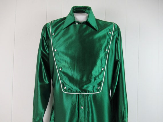 Vintage shirt, cowboy shirt, green shirt, western