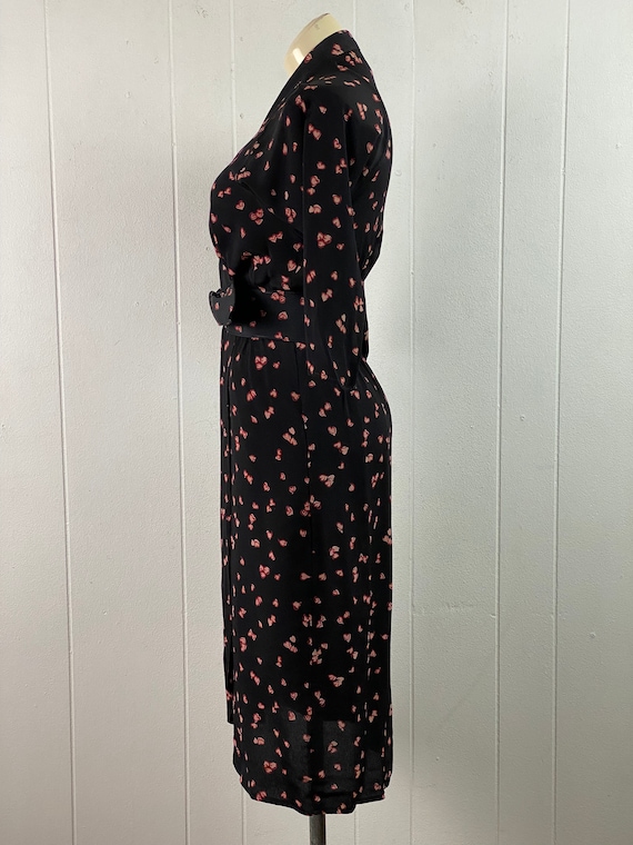 Vintage dress, 1940s dress, Hearts dress, Rayon d… - image 8