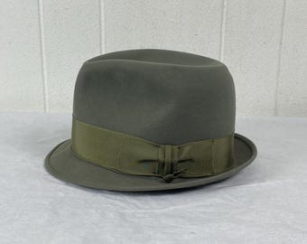 Cappello Stetson vintage, taglia 7, Fedora vintage, cappello Royal Stetson, cappello anni '50, cappello a tesa stretta, fedora grigio, cappello vintage, cappello anni '50, abbigliamento vintage