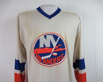 Vintage shirt, hockey shirt, 1970s hockey jersey, NY Islanders, 1970s shirt, vintage hockey, vintage clothing, size medium