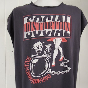 Camiseta Vintage, XL, camiseta Social Distortion, camiseta de concierto, camiseta de gira, punk rock, ropa vintage, talla XL