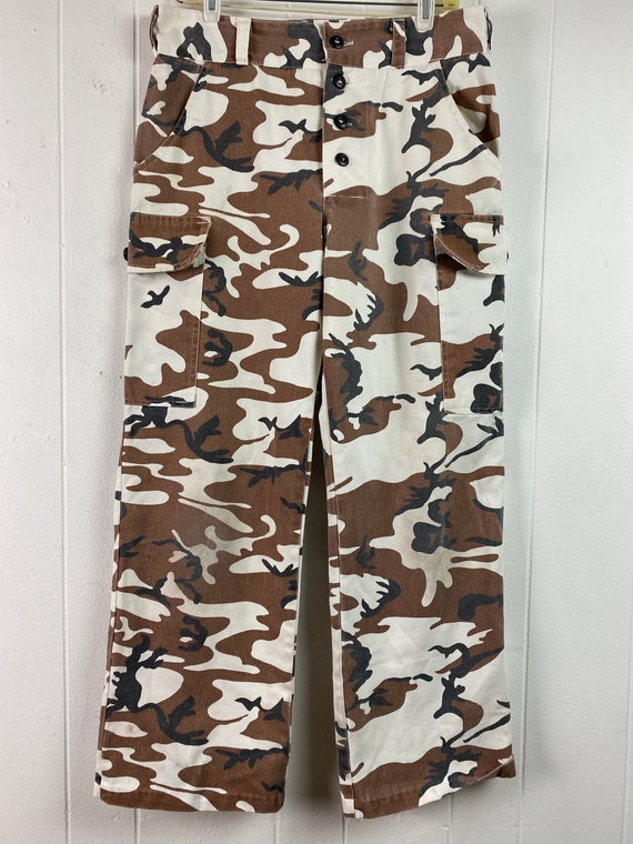 Vintage Pants Camouflage Pants White 