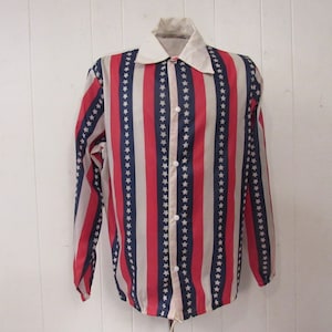 Vintage jacket, flag jacket, racing jacket, red white and blue, racing jacket, stars and stripes, vintage clothing, medium