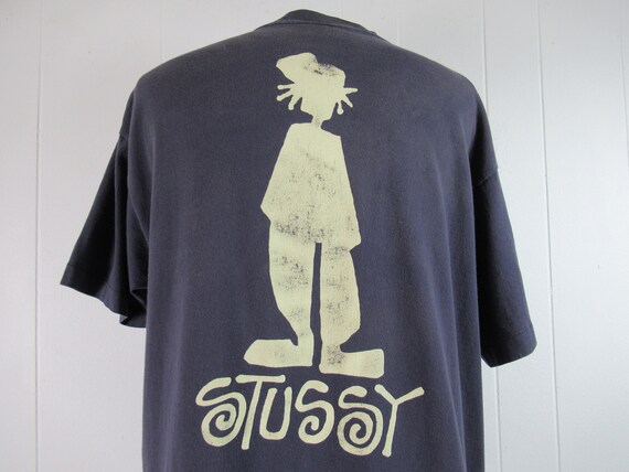 Vintage t shirt, Stussy t shirt, 1980s t shirt, gr