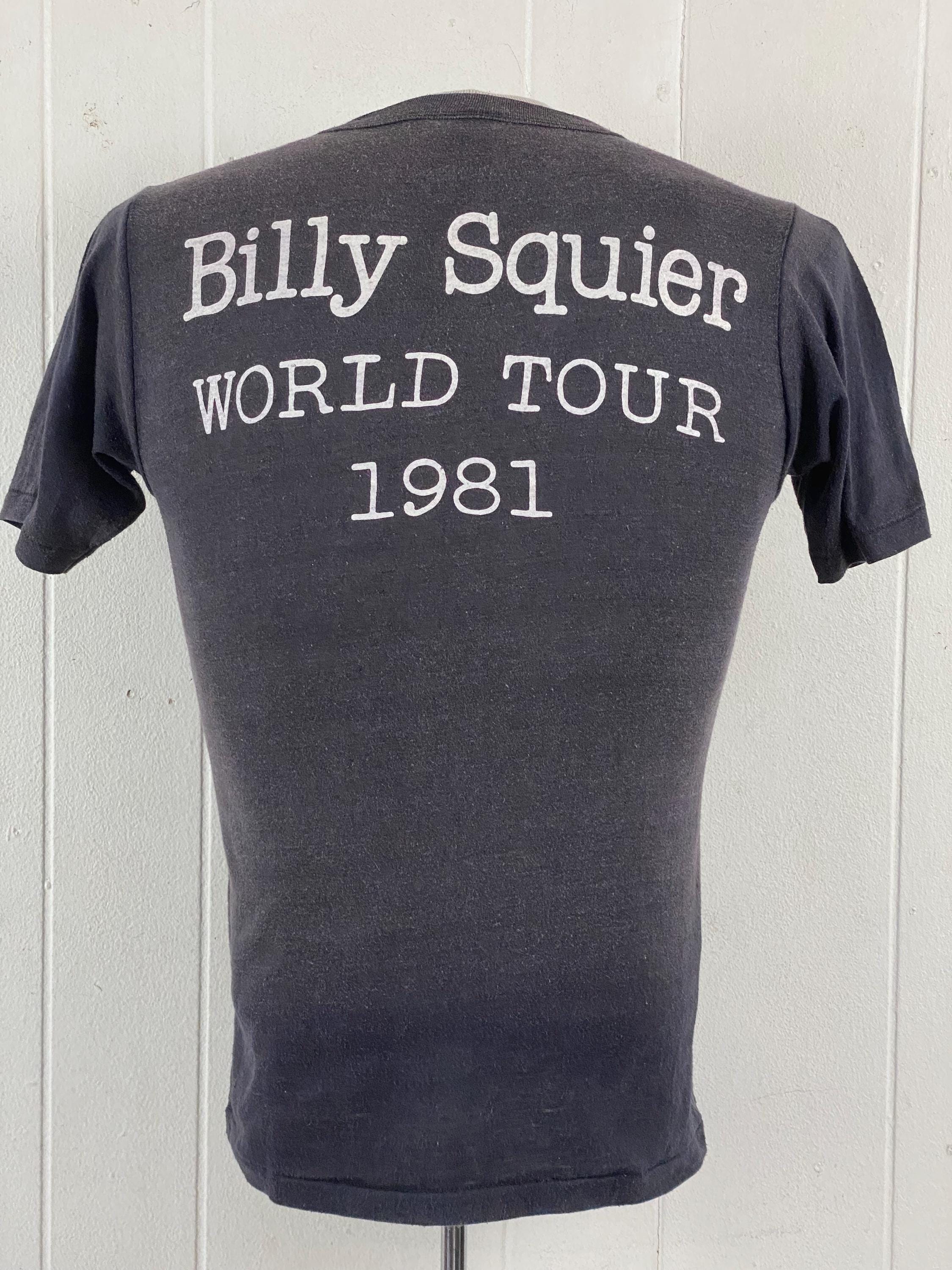 1980s Tour T Shirt, Size Small, Billy Squire World Tour 81 T Shirt 