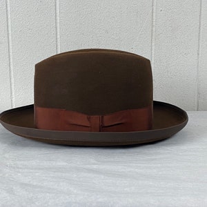 Vintage Hat, Size 7 1/8, Homburg Hat, Portis Hat, 1940s Hat, Vintage Homburg, Brown Hat, Vintage Fedora, Vintage Clothing - Etsy Vintage Hat, Size 7 1/8, Homburg Hat, Portis Hat, 1940s Hat, Vintage Homburg, Brown Hat, Vintage Fedora, Vintage Clothing - Etsy