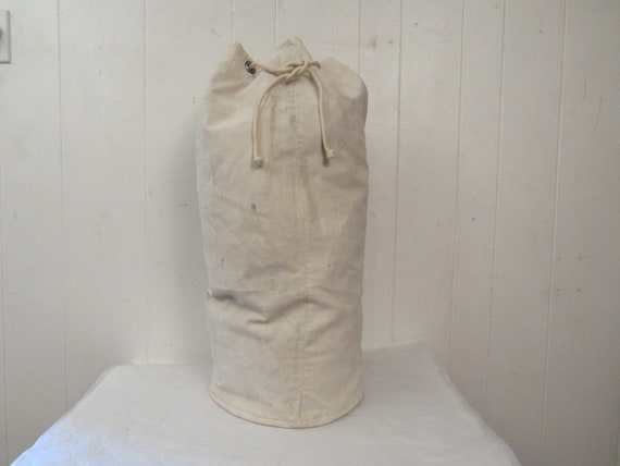 Vintage bag, duffel bag, 1940s canvas bag, U.S.N.