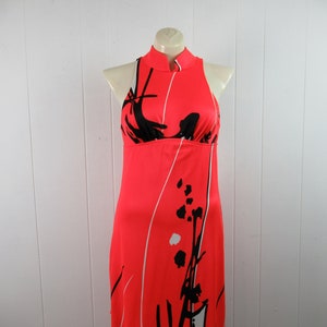 Vintage dress, 1960s dress, red black white dress, Jantzen dress, maxi dress, halter dress, vintage clothing, size medium