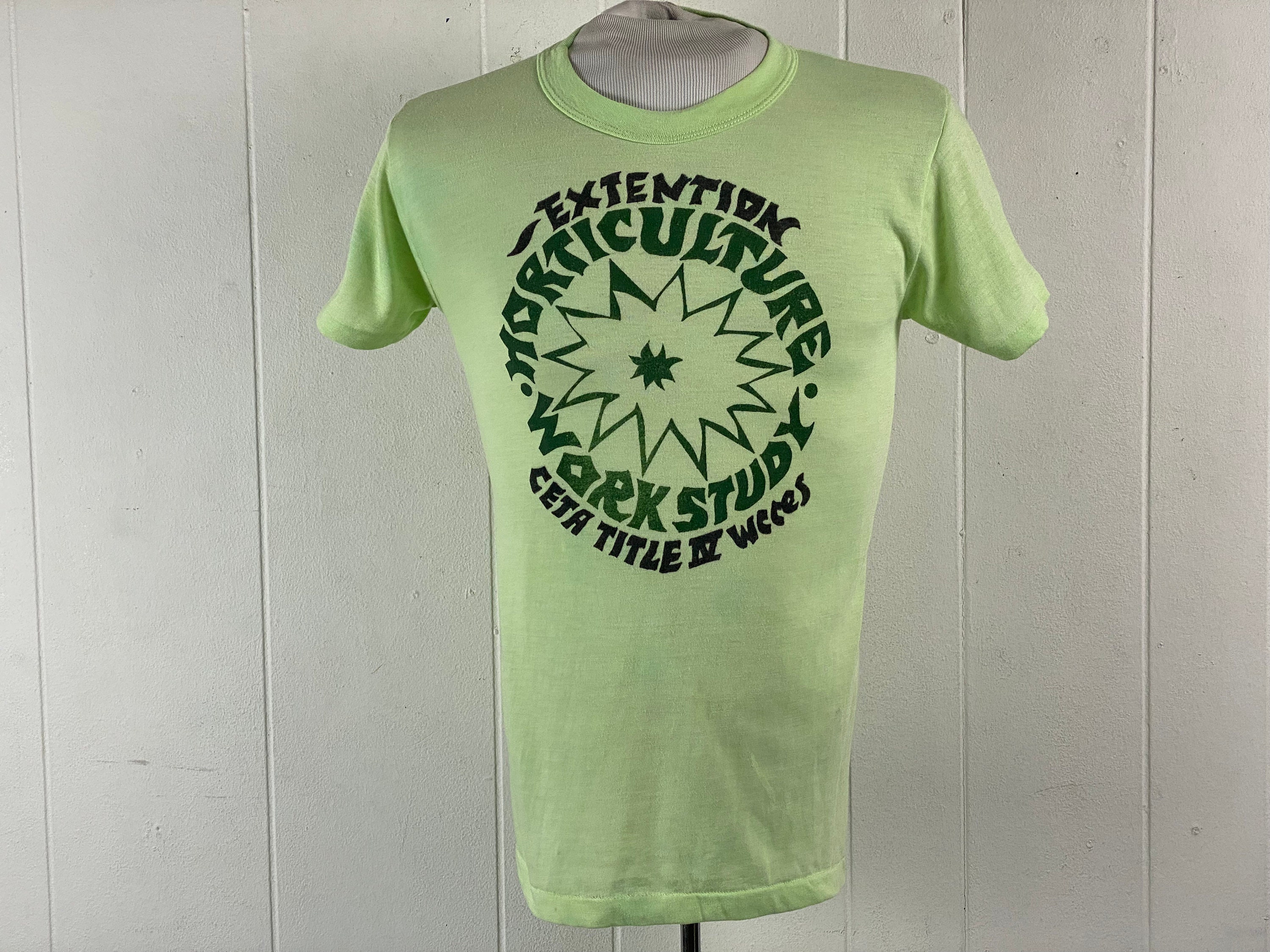 Vintage T Shirt, Size Small, 1970s T Shirt, Horticulture T