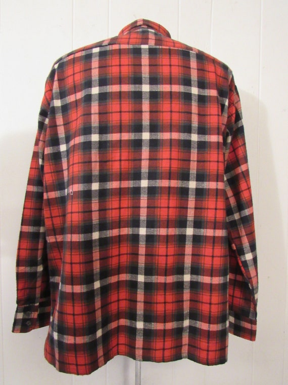 Vintage shirt, 1970s shirt, cotton flannel, plaid… - image 4